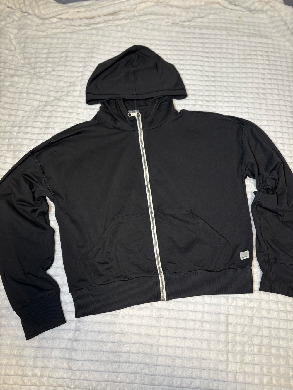 Vuori Black Lightweight Full-Zip Hoodie Jacket